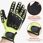 TPR Knuckle Protective Gloves Manufacturer - Sandy Nitrile HPPE Anti-Impact Work Gloves