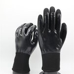 Winter Working Gloves Factory - Warm Acrylic Terry Inner Liner Nitrile Double Full Coated Gloves