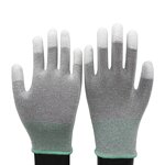 ESD Anti Static Gloves Factory - Nylon Carbon Fiber PU Fingertips ESD Gloves