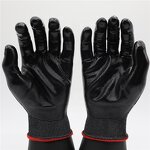 Nitrile Work Gloves Factory - EN388 Heavy Duty Coated Construction Black Nitrile Gloves