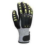 Shock Proof Work Gloves Manufacturer - TPR Finger Protector Anti-Cut Safety Gloves