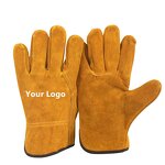Cowhide Welding Gloves Manufacturer - Custom Logo Wear-Resistant High Temperature Resistant Gloves