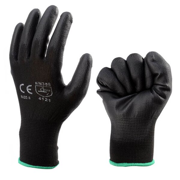 Safety Gloves Manufacturer - OEM Color Knitted Cheap PU Veiligheid Handschoenen