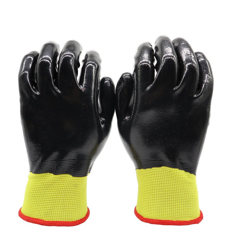 Waterproof Nitrile Gloves Manufacturer - Full Coated Oil Resistant Clean Room Safety Gloves