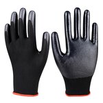 Garden Work Gloves Manufacturer - Top Quality Oil Resistant Polyester Shell Nitrile Coated Gloves