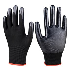 Nitrile Palm Gloves Factory - Custom Logo Color 13 Gauge Nylon Work Safety Gloves