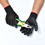 Nitrile Palm Gloves Factory - Custom Logo Color 13 Gauge Nylon Work Safety Gloves