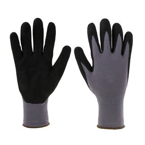 Black Nitrile Work Gloves Factory - Custom Logo Grip Safety Coated Gloves