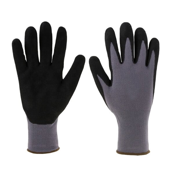 Black Nitrile Work Gloves Factory - Custom Logo Grip Safety Coated Gloves