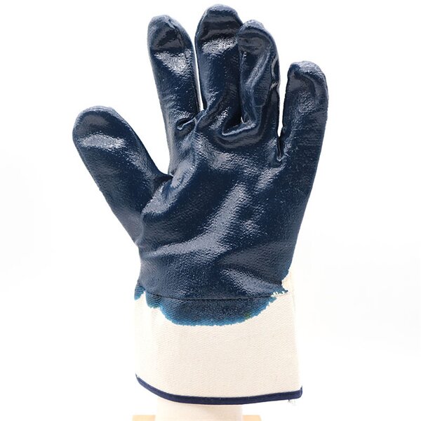 Heavy Duty Nitrile Gloves Manufacturer - Full Coated Jersey Lining Blue Safety Gloves