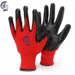 Industrial Nitrile Gloves Manufacturer - Polyester Liner Hand Protection Black Nitrile Gloves