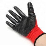 Black Nitrile Gloves Factory - Nylon Liner EN388 4131 Safety Industrial Gloves