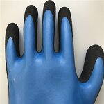 Waterproof Gloves Manufacturer - 13 Gauge Latex Sandy Double Coated Safety Gloves