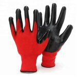 Industrial Nitrile Gloves Manufacturer - Polyester Liner Hand Protection Black Nitrile Gloves