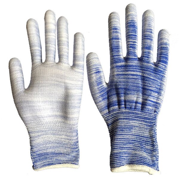 PU Work Gloves Factory - 13 Gauge Mixture Color Polyester Custom Design Gloves