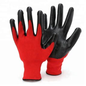 Black Nitrile Gloves Factory - Nylon Liner EN388 4131 Safety Industrial Gloves