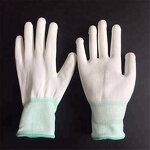 PU Gloves Factory - Free Sample White Polyester Nylon Knitted Cheap Safety Gloves