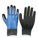 Waterproof Gloves Manufacturer - 13 Gauge Latex Sandy Double Coated Safety Gloves