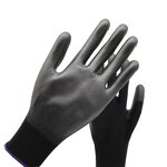 Work Gloves Factory - Custom Black PU Coated Polyester Knit Garden Gloves