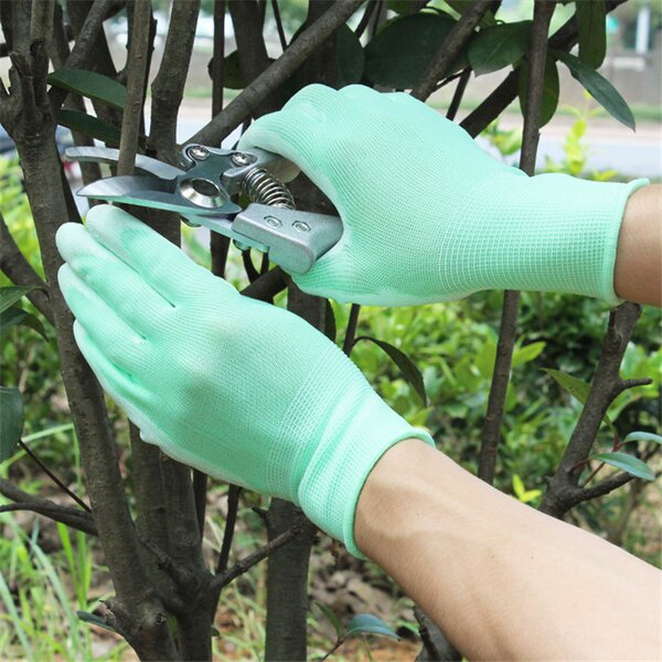 Safety Work Gloves Manufacturer - Custom Color Nylon PU Coated Gardening Household Gloves