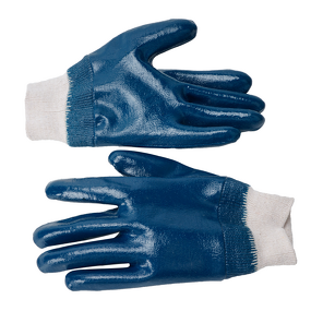 Industrial Safety Gloves Factory - Full Blue Nitrile Coated Jersey Liner Construction Garden Gloves