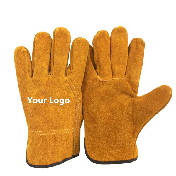 Leather Working Glove Factory - Custom Brand Cowhide Anti-slip Fire-proof Gloves