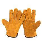Leather Working Glove Factory - Custom Brand Cowhide Anti-slip Fire-proof Gloves