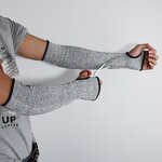 Cut Resistant Arm Sleeves Manufacturer - 13G HPPE Knit Level 5 Protective Sleeves with Thumb Slot