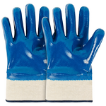 Nitrile Coated Gloves Factory - Chemical Resistant Jersey Lined Smooth Finish Blue Gloves