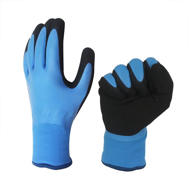 Winter Warm Gloves Manufacturer - Double Liner Acrylic Terry Loop Nitrile Latex Full Coated Gloves