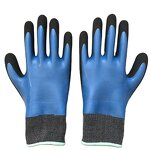 Waterproof Gloves Manufacturer - 13 Gauge Latex Sandy Double Coated Safety Gloves