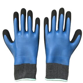 Waterproof Gloves Manufacturer - 13 Gauge Latex Sandy Double Coated Safety Gloves