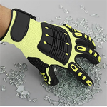 TPR Knuckle Protective Gloves Manufacturer - Sandy Nitrile HPPE Anti-Impact Work Gloves