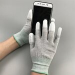 ESD Safety Gloves Manufacturer - PU Fingertips Coated Anti Static Carbon Fiber Gloves