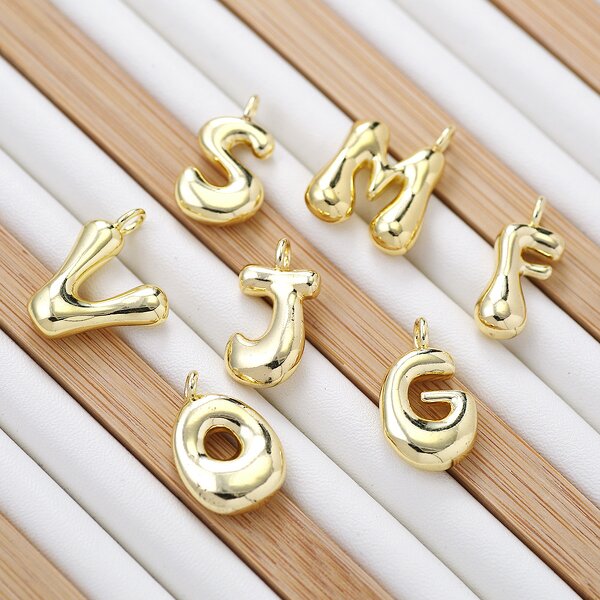 Bubble Letters Necklace Manufacturer - Cross-Border Hot-Selling Fashion 26 Cute Chubby Pendant