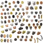 DIY Jewelry Beads Manufacturer - Micro Pave Zircon Electroplated 18K Bracelet Pendant Bead Copper