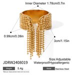 Tassel Ring Manufacturer - High-End 18K Gold Titanium Steel Oval Cut Diamond for Party