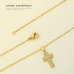 Cross Necklace Manufacturer - European American Stainless Steel Inlaid Zircon Non-Fading Pendant