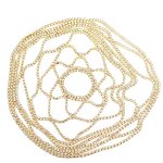 Crystal Flower Hair Comb Manufacturer - Hot Sale Trendy Handmade Gold Metal Ornament Flexible Chain