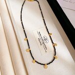 Natural Stone Necklace Manufacturer - Geometric Beaded Ethnic Style Niche Retro Clavicle Chain