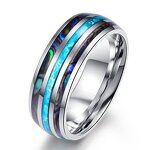 Turquoise Ring Manufacturer - Supply New Series Inlaid Turquoise Crumblings Width 4mm Black Women's