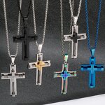 Cross Pendant Jewelry Manufacturer - Stainless Steel Diamond Box Chain Unisex Casual Trendy