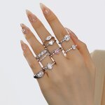 Italian Bracelet Factory - Luxury Brushed Finish High-carbon Diamond Running Ring Heavy-duty Versatile