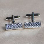 Cufflinks Set Manufacturer - New Style French Simple Hollow Braid Round Square Baked Paint