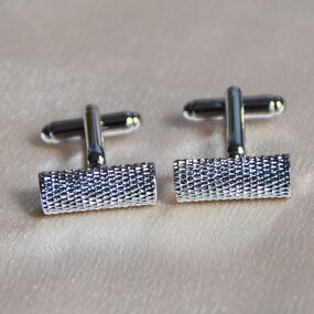 Cufflinks Set Manufacturer - New Style French Simple Hollow Braid Round Square Baked Paint