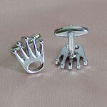 Cufflinks Set Manufacturer - New Style French Simple Hollow Braid Round Square Baked Paint