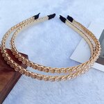 Crystal Headband Factory - K-style Fashion Handmade Beaded Super Shiny Double Row Girls Hair