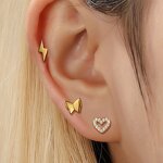 Hoop Earrings Factory - Fashion Trendy Geometric Non-embroidered Welding Beaded Gold-color Plating