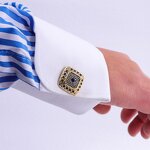 Men's Cufflinks Manufacturer - Square Diamond Zircon Crystal French Shirt Suit Buttons Hot Sale