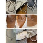 Zircon Necklace Factory - Manta Rose Zircon Fragmented Silver Pearl Light Luxury Gradient Beaded